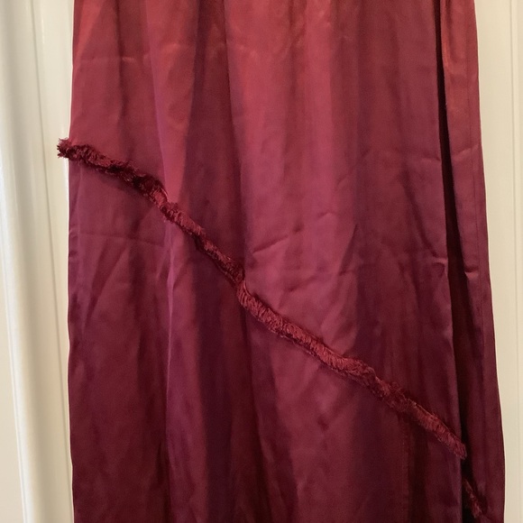 York Street Dress Size Small Wine Red High Neck Asymmetrical Hem Sleeveless - Picture 4 of 14